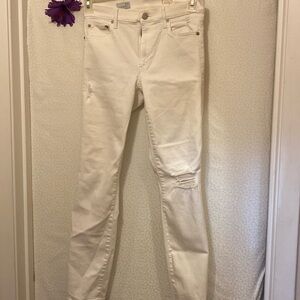 Slim straight slightly distressed jeans by gap.